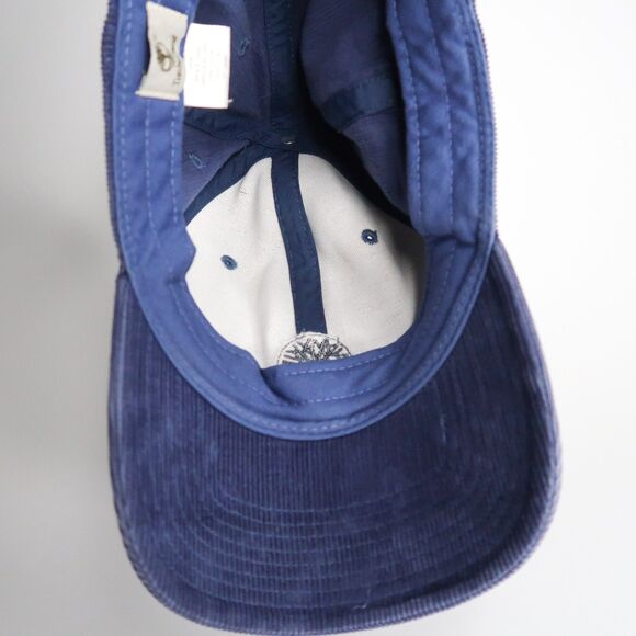 Timberland Blue Corduroy Cap One Size 100% Cotton Snapback Camping Outdoors 90s - Picture 3 of 5